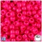 BeadTin Magenta Neon Bright 9mm Barrel Plastic Pony Beads (500pcs)